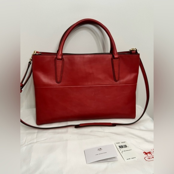 NWT Coach Borough Soft In Nappa 32291 Leather Satchel Rare With Dust Bag - Picture 8 of 16